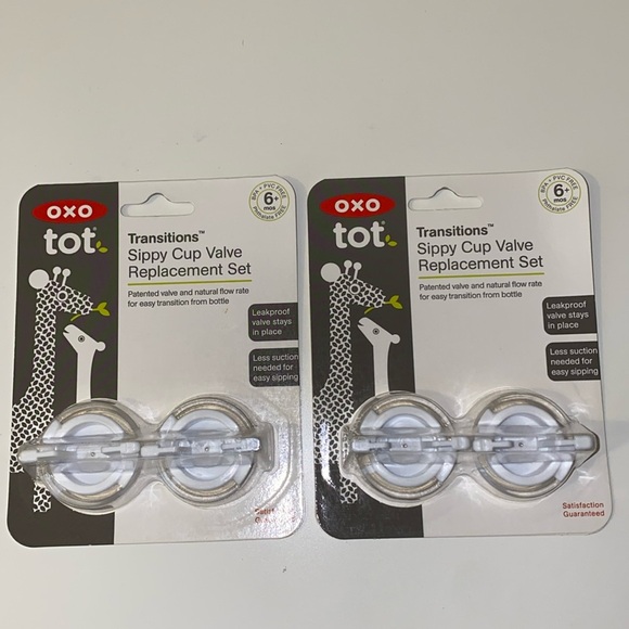 OXO Tot Transitions 2 Packs Sippy Cup Valve Replacement Set BPA/PVC Free - Picture 1 of 3